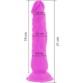 DIVERSIA FLEXIBLE VIBRATING DILDO 21 CM - PURPLE