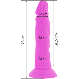 DIVERSIA FLEXIBLE VIBRATING DILDO 23 CM - PURPLE