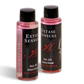 EXTASE SENSUEL HOT OIL EXTRA FRAISE FRAISE 100ML