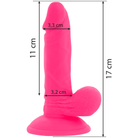 DIVERSIA FLEXIBLE VIBRATING DILDO 17 CM - PINK