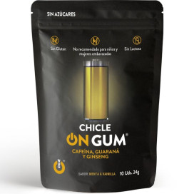 WUG GUM ON CAFFEINE, GINSENG AND GUARANA GUM 10 UNITS