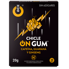 WUG GUM ON CAFFEINE, GINSENG AND GUARANA GUM 10 UNITS