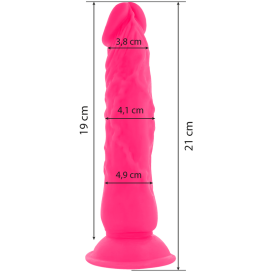 DIVERSIA FLEXIBLE VIBRATING DILDO 21 CM - PINK