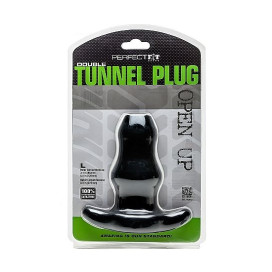 PERFECT FIT DOUBLE TUNNEL PLUG L LARGE - NOIR