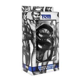 TOM OF FINLAND ENSEMBLE DE 3 BAGUES EN SILICONE COCK