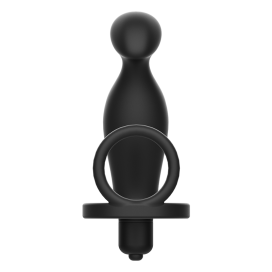 PLUG ANAL ADDICTED TOYS AVEC ANNEAU EN SILICONE NOIR