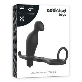 PLUG ANAL ADDICTED TOYS AVEC ANNEAU EN SILICONE NOIR