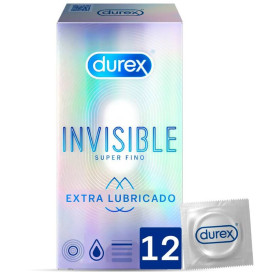 UNITÉS INVISIBLES EXTRA LUBRIFIÉES DUREX 12