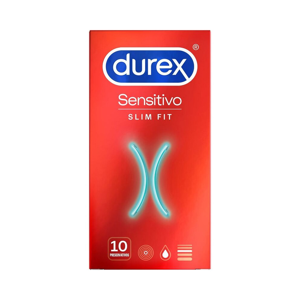 DUREX SENSITIVO SLIM FIT 10 UNIDADES