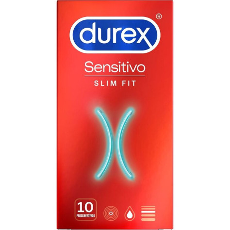 DUREX SENSITIVO SLIM FIT 10 UNIDADES