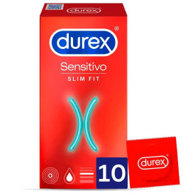 DUREX SENSITIVO SLIM FIT 10 UNIDADES