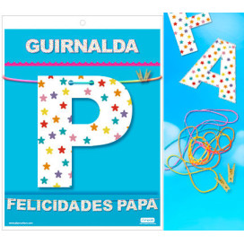 GUIRLANDE FÉLICITATIONS PAPA (Carton 220gr)