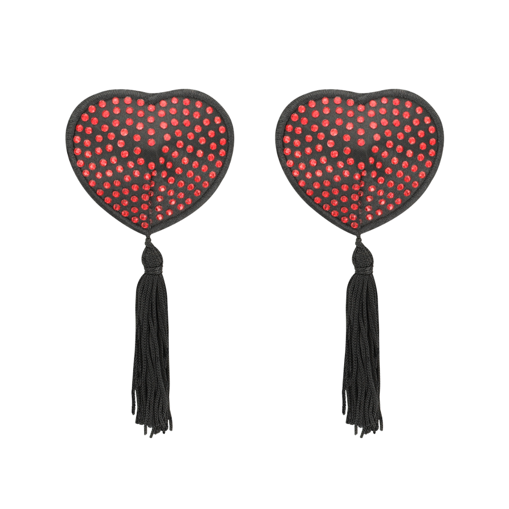 COQUETTE CHIC DESIRE COUVRE TETONS COEUR NOIR / ROUGE