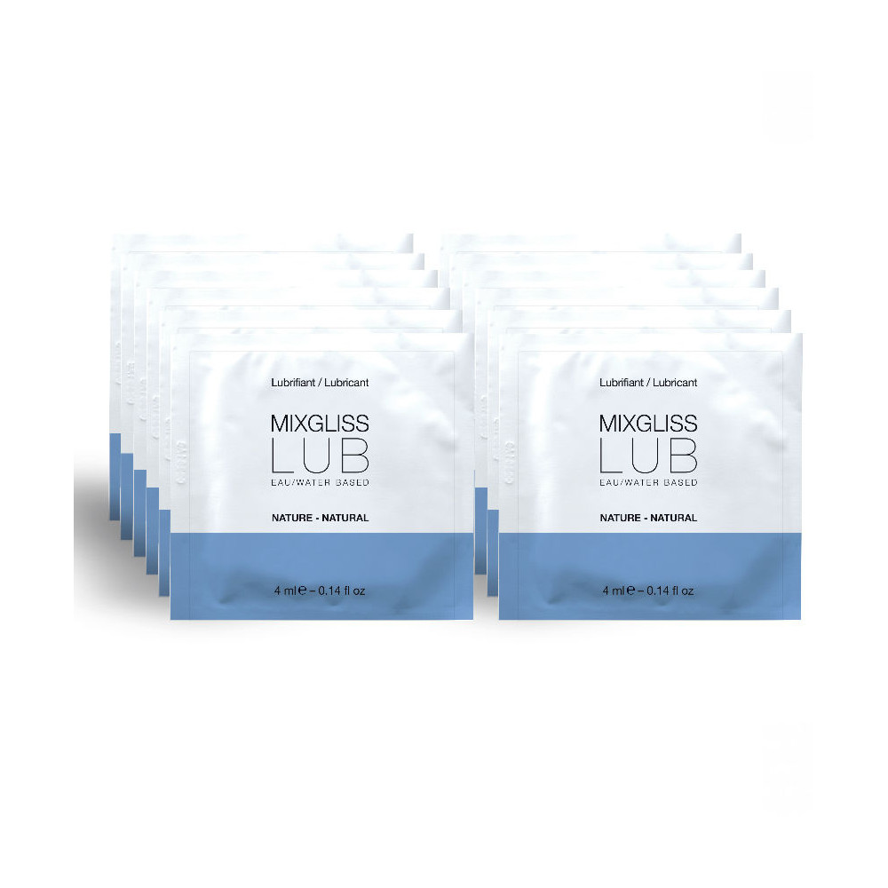 MIXGLISS LUBRIFIANT À BASE D'EAU NATURELLE 12 DOSE UNIQUE 4ML