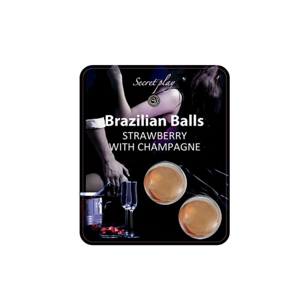 SET 2 BOULES BRÉSILIENNES FRAISES AVEC CAVA