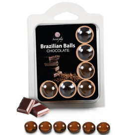 SECRETPLAY SET 6 BALLES BRÉSILIENS CHOCOLAT