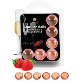 SECRETPLAY SET 6 BALLES BRÉSILIENNES FRAISES AVEC CAVA