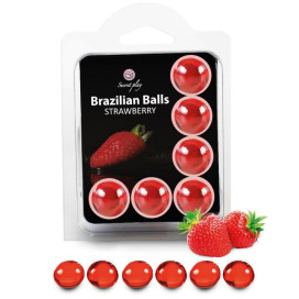 SECRETPLAY SET 6 BOULES BRÉSILIENNES FRAISE