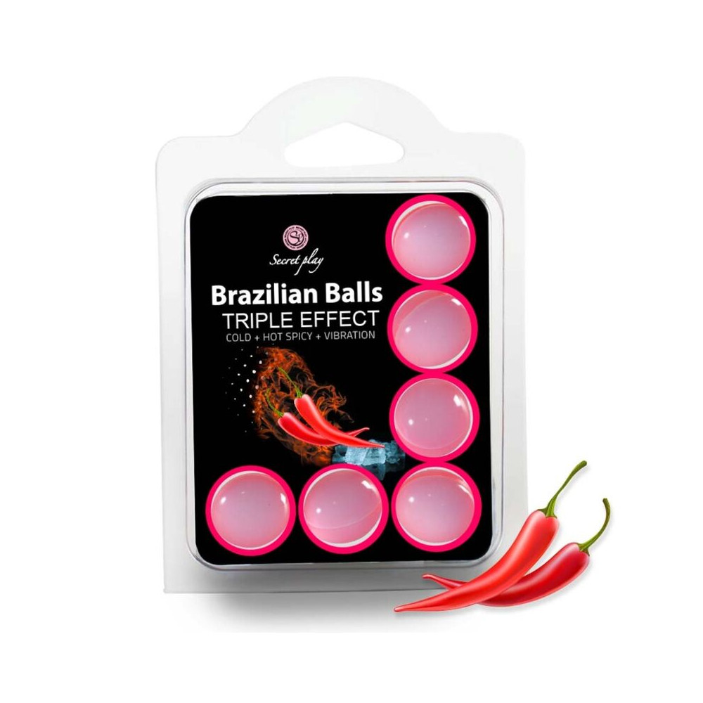 SECRET PLAY SET 6 BALLES BRÉSILIENNES TRIPLE EFFET