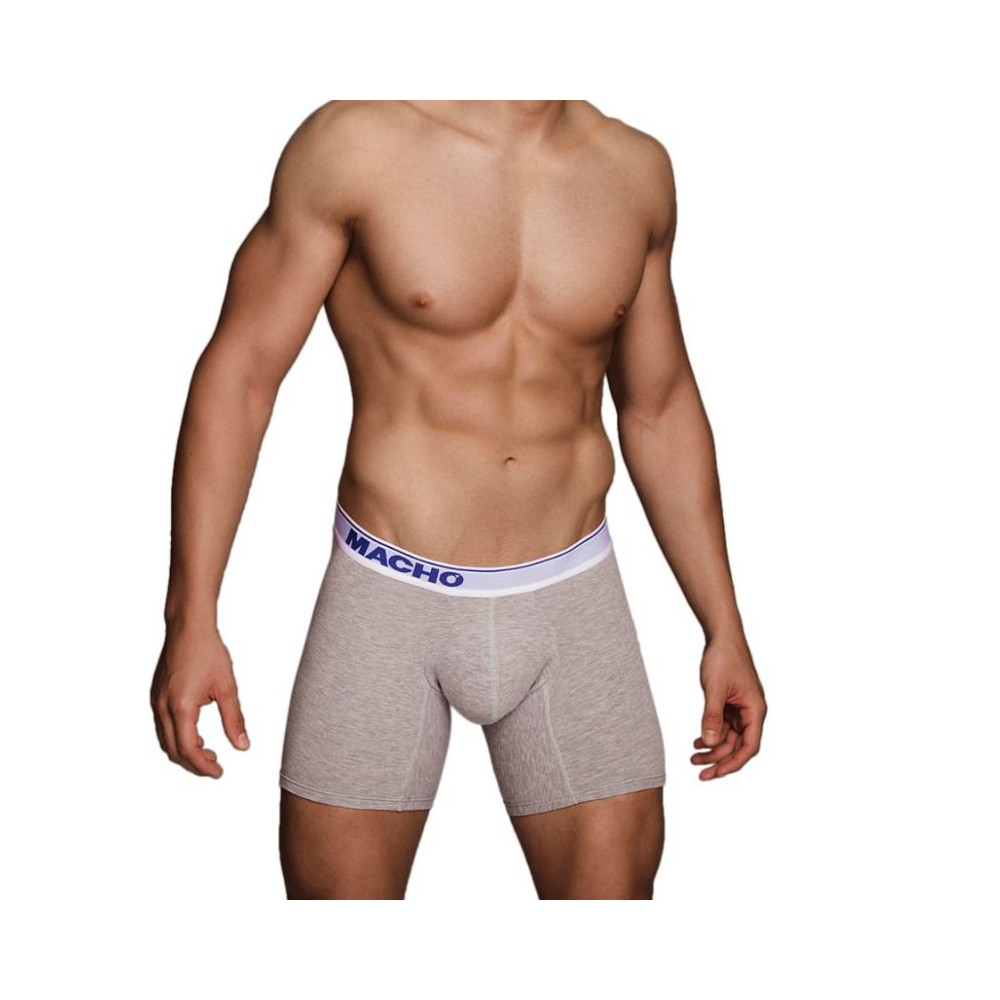 MALE - MC087 GRIS BOXER LONG TAILLE S