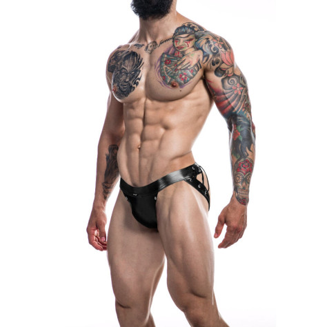 CUT4MEN - JOCKSTRAP DESIRE CUIRETTE NOIR S