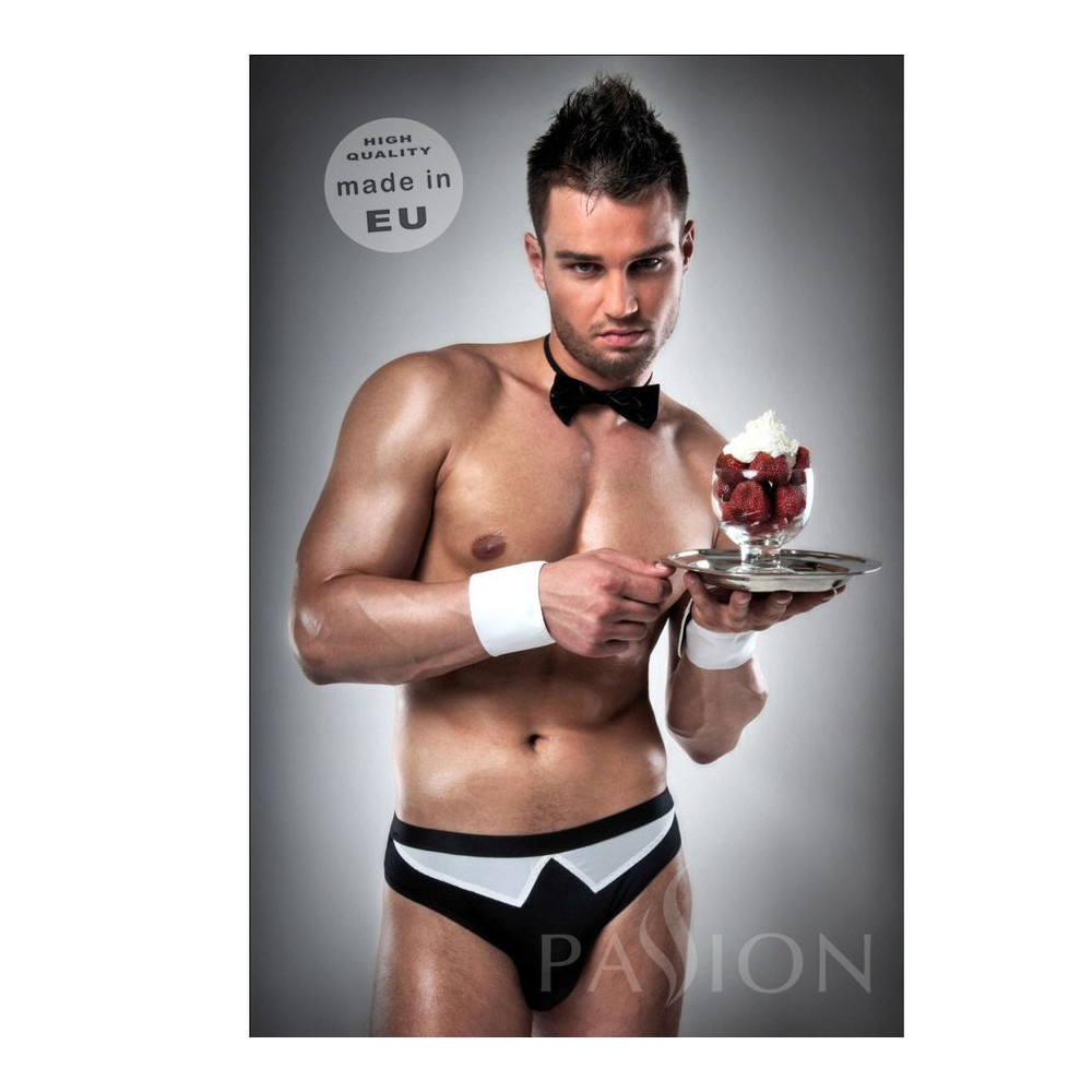 WAITER OUTFIT S NOIR / BLANC PAR PASSION MEN LINGERIE S / M