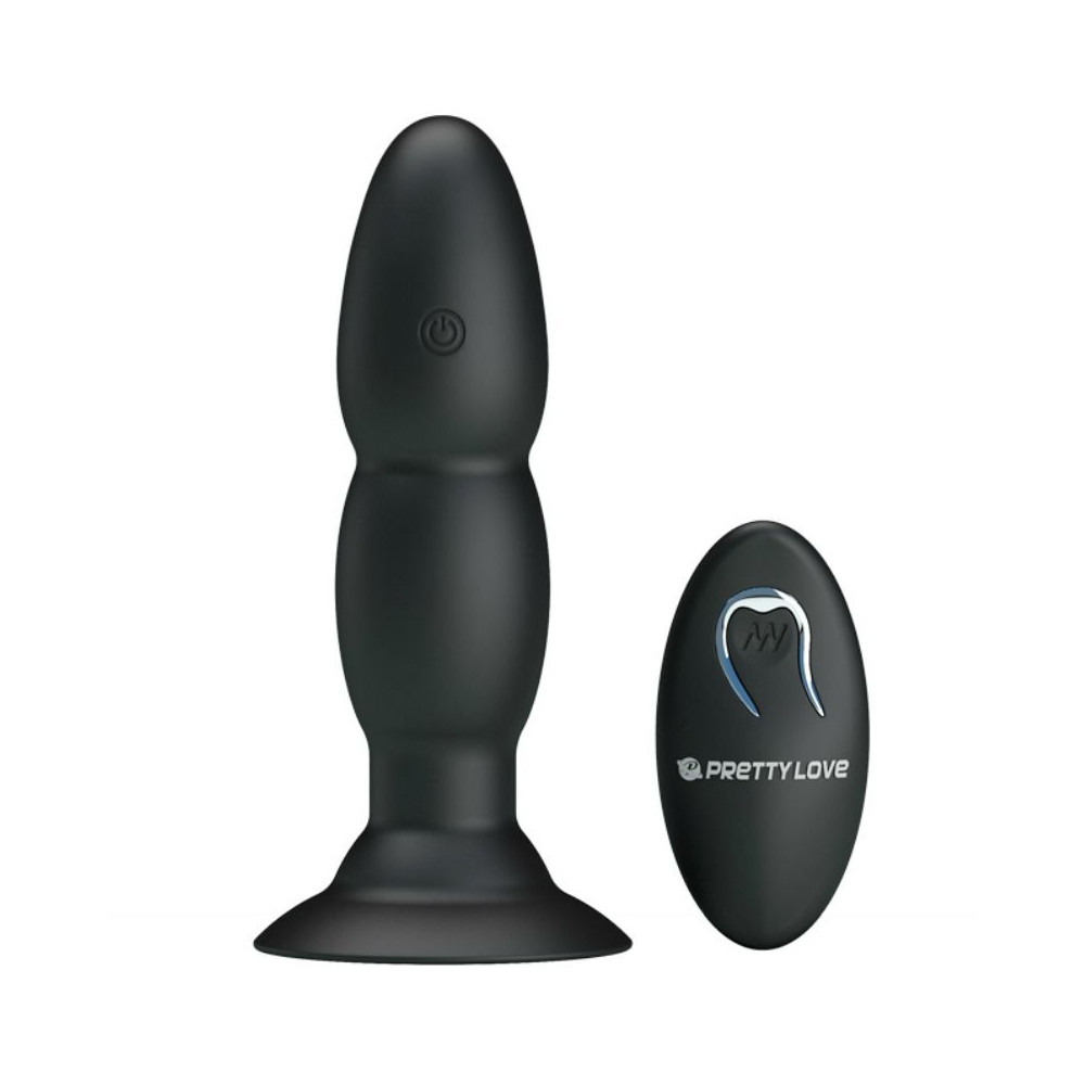 PRETTY LOVE PLUG WITH VIBRATOR AND ROTATION FUNCTIONS BY REMOTE CONTROL