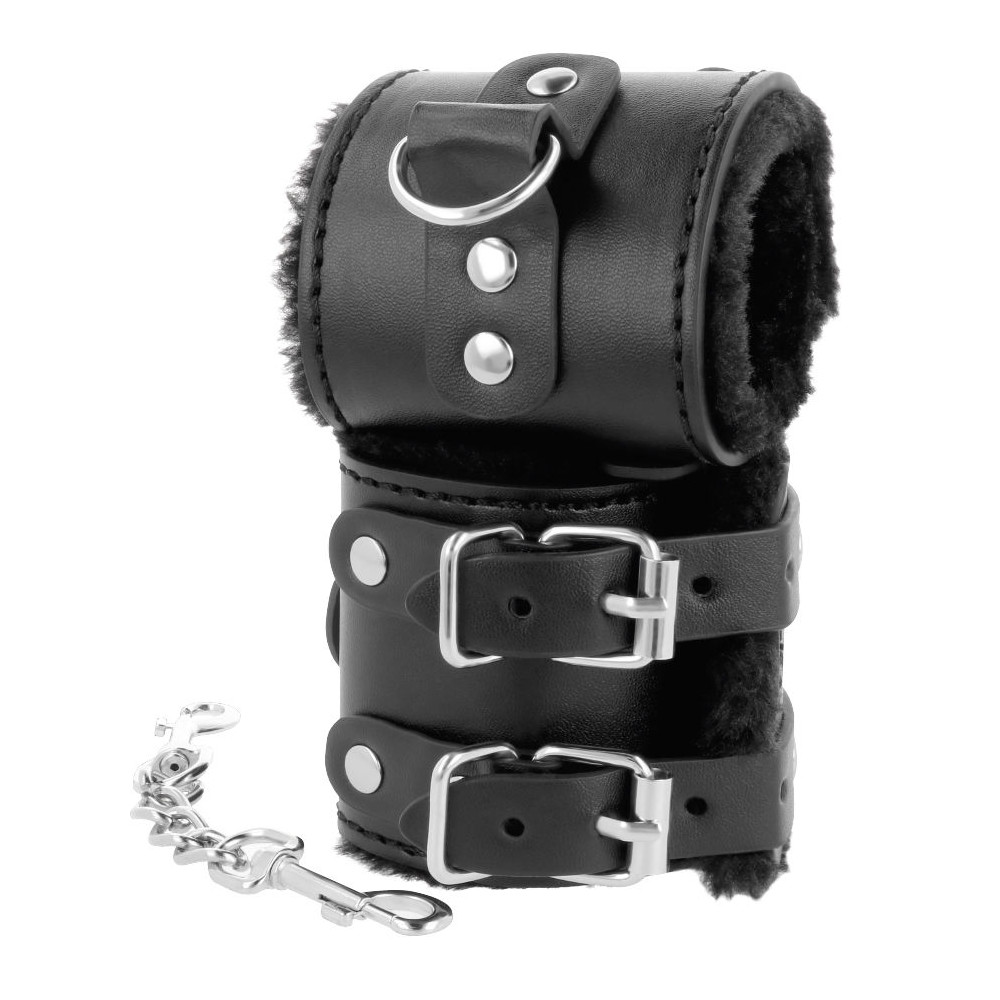 DARKNESS  RESTRAINTES DE WRIST AVEC FUR