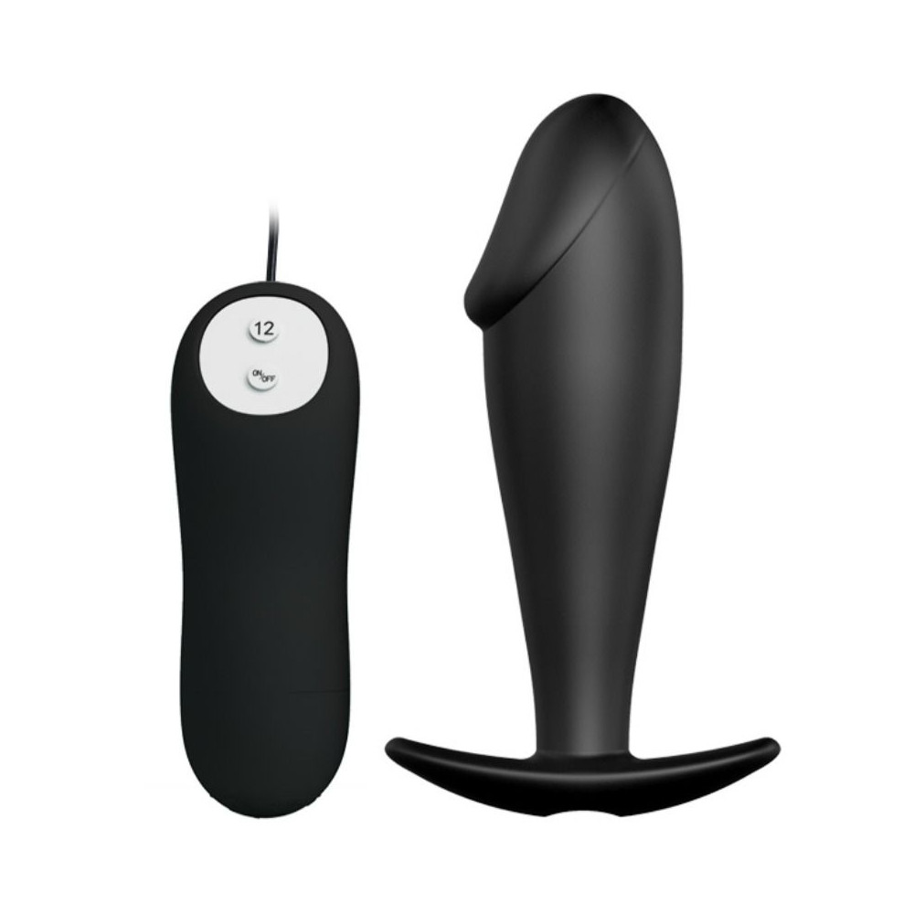 PRETTY LOVE BOTTOM SILICONE ANAL PLUG PENIS DESIGN 12 MODES DE VIBRATION