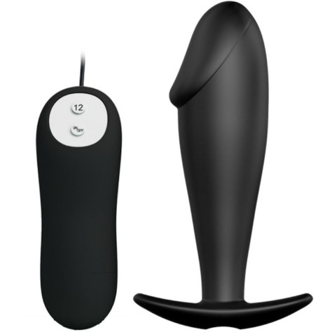 PRETTY LOVE BOTTOM SILICONE ANAL PLUG PENIS DESIGN 12 MODES DE VIBRATION