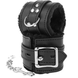 DARKNESS LOVE CUFFS, WRIST WITH FUR BLACK