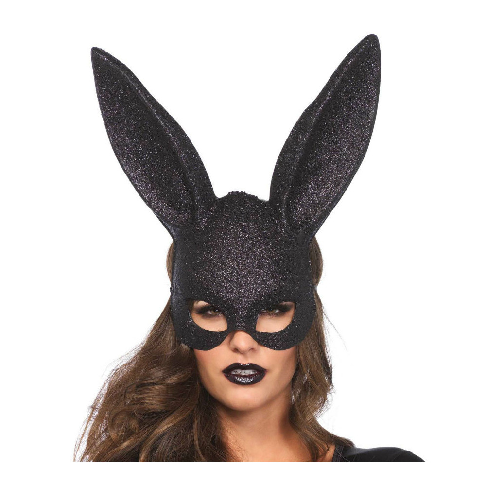 LEG AVENUE GLITTER MASQUERADE RABBIT MASK