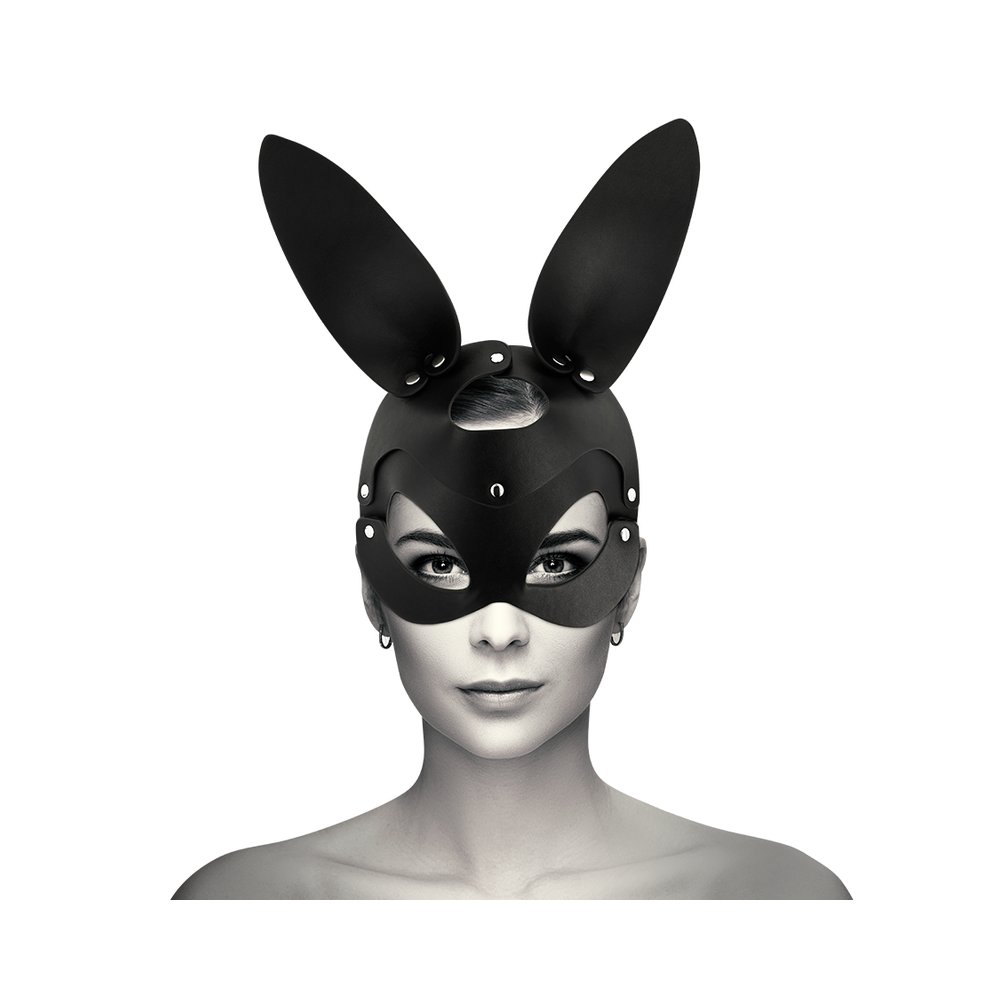 MASQUE EN CUIR VEGAN COQUETTE CHIC DESIRE AVEC OREILLES DE LAPIN