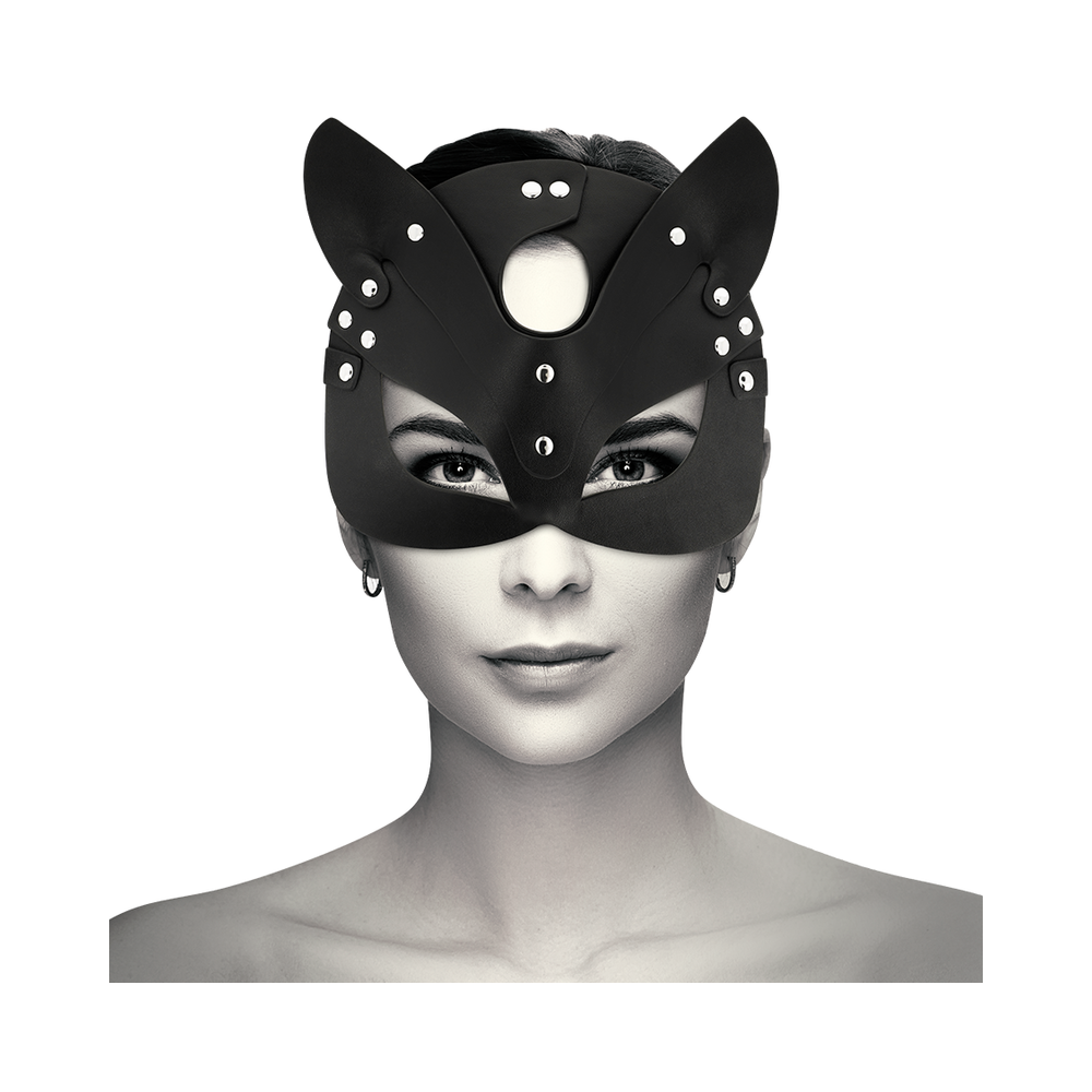 MASQUE EN CUIR VEGAN COQUETTE CHIC DESIRE AVEC OREILLES DE CHAT