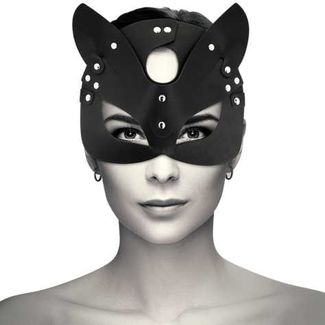 MASQUE EN CUIR VEGAN COQUETTE CHIC DESIRE AVEC OREILLES DE CHAT