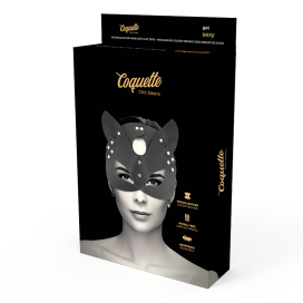 MASQUE EN CUIR VEGAN COQUETTE CHIC DESIRE AVEC OREILLES DE CHAT