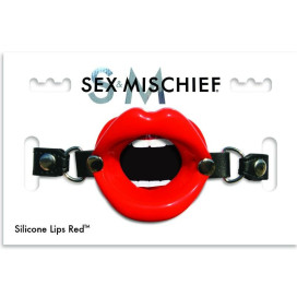 SEX  MISCHIEF MORDAZA LABIOS ROJOS SILICONA