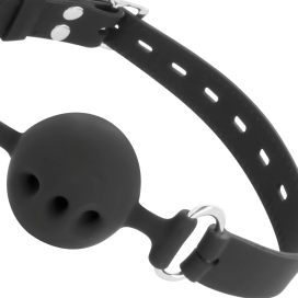 DARKNESS BALL SILICONE GAG NOIR