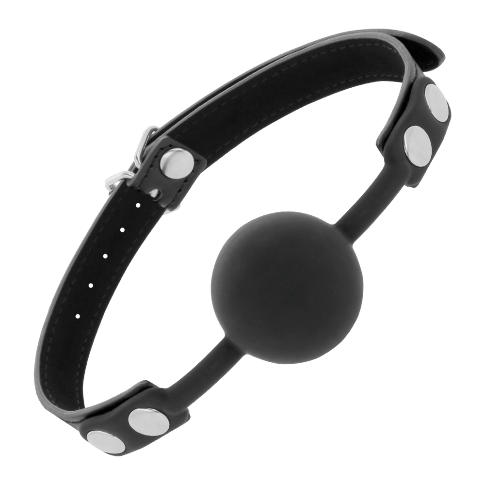 DARKNESS BALL SILICONE GAG NOIR