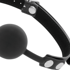 DARKNESS BALL SILICONE GAG NOIR