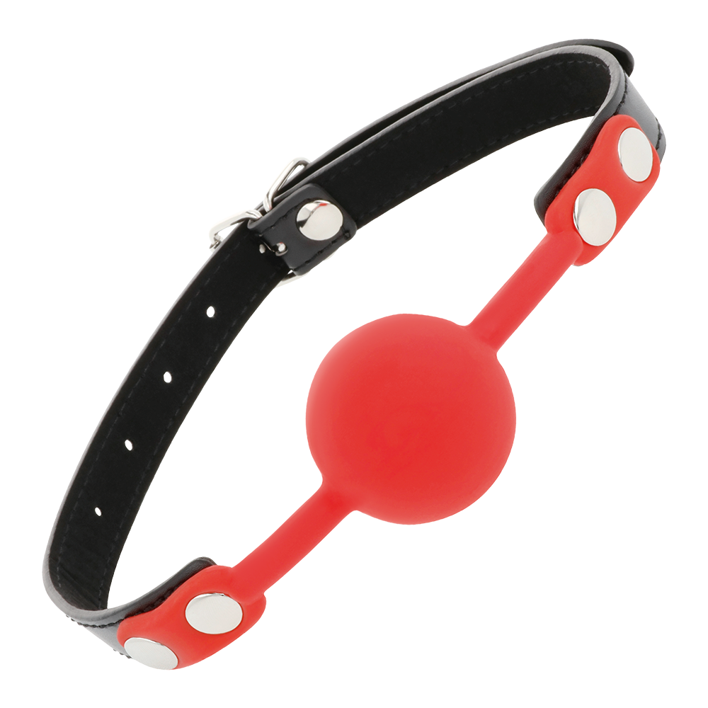 DARKNESS BALL SILICONE GAG ROUGE