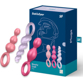 SATISFYER ANAL PLUGS SET 3PCS TRICOLOR