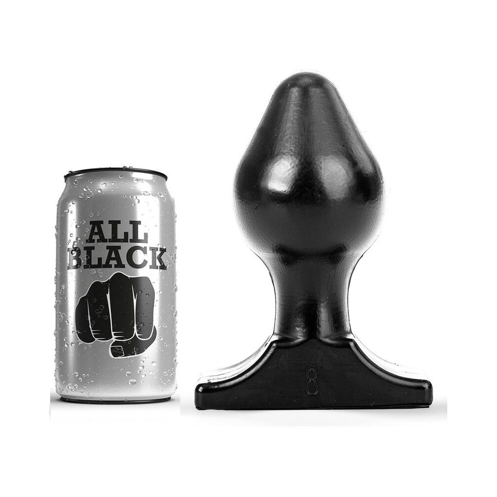 ALL BLACK ANAL PLUG 16X8CM