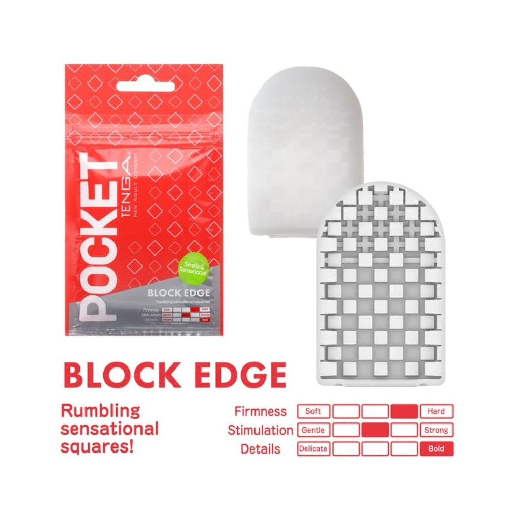 STROKER DE POCHE TENGA BLOCKED EDGE