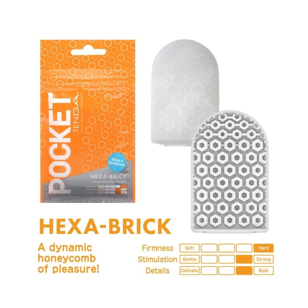 STROKER DE POCHE EN BRIQUE TENGA HEXA