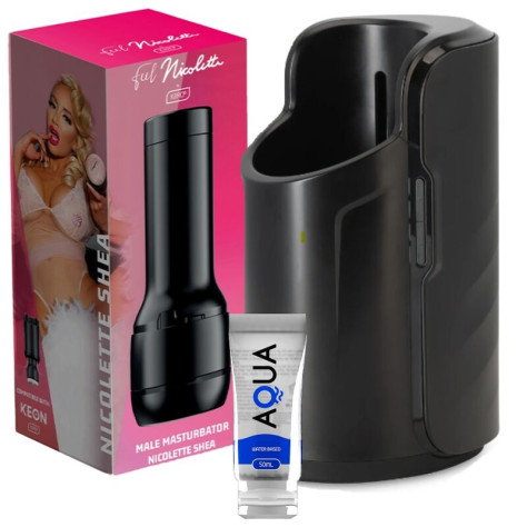 KIIROO KEON + FEEL NICOLETTE SHEA STROKER + LUBRIFIANT DE QUALITÉ AQUA 50 ML