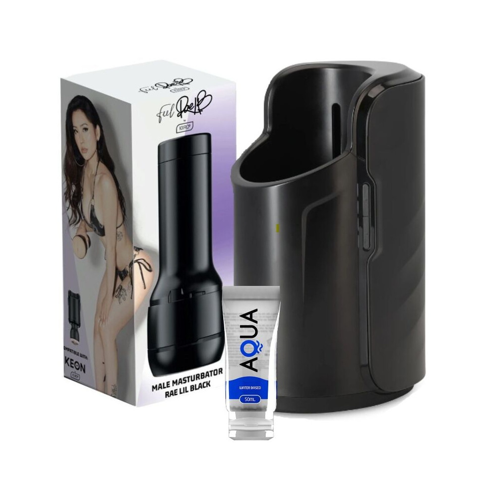 KIIROO KEON + FEEL RAE LIL STROKER + LUBRIFIANT DE QUALITÉ AQUA 50 ML