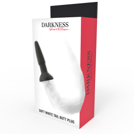 DARKNESS TAIL BUTT SILICONE PLUG -WHITE