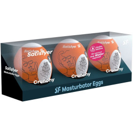 SATISFYER 3 OEUFS MASTURBATEURS - NAUGHTY, SAVAGE  CRUNCHY