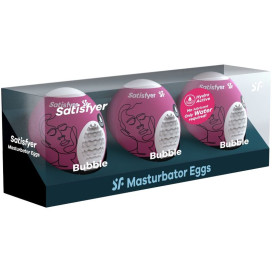 SATISFYER 3 OEUFS MASTURBATEUR - BUBBLE